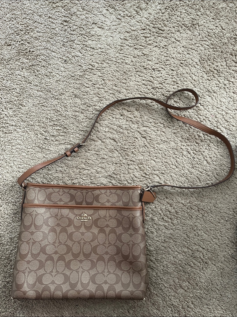 Coach Brown Signature Crossbody Bag